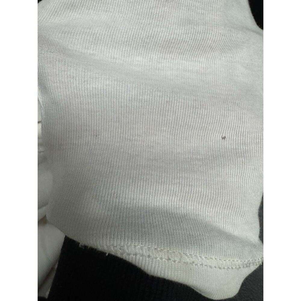 Ralph Lauren Ivory Lace Up Neck Long Sleeve Tshirt Medium - Picture 5 of 7